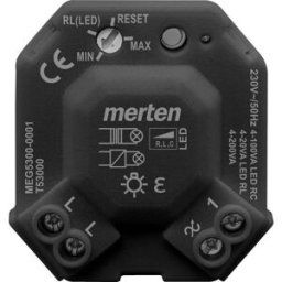 Merten MEG5300-0001 Variateur encastré Adapté pour ampoule: Lampe halogène, Ampoule électrique, Lampe LED noir