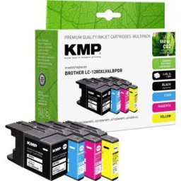 KMP Encre remplace Brother LC-1280XLBL, LC-1280XLC, LC-1280XLM, LC-1280XLY compatible pack bundle noir, cyan, magenta, jaune B59VX 1524,4005
