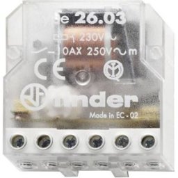 Télérupteur pour encastrement Finder 26.03.8.230.0000 1 NO (T), 1 NF (R) 230 V/AC 10 A 2500 VA 1 pc(s)
