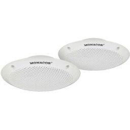MONACOR SPE-15F/WS 4.33 pouces 11 cm Haut-parleur large bande 15 W 4 Ω blanc membrane en polypropylène étanche, résistant aux UV