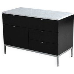 Rare cabinet de direction de Florence Knoll pour Knoll International, années 1960 noir 95x45x65