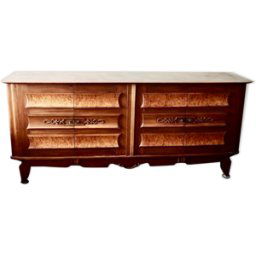 Enfilade art déco en bois et loupe bois 210x65x85