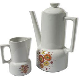 ART Cafetière et pot à lait multicolore 17x11x24