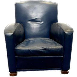 Fauteuil en cuir de style art déco multicolore 80x76x90