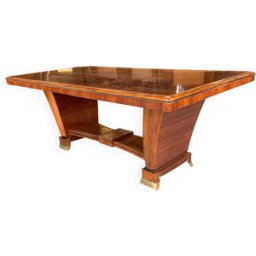 Table art deco marron 186x103x73