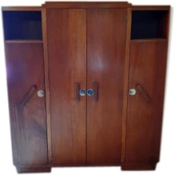 Bibliothèque art déco bois 150x36x167