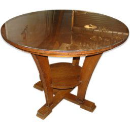 Guéridon en chêne époque Art Déco bois 80x80x59