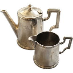 ART Cafetière et laitière Ercuis en métal argenté argent 23x11x20