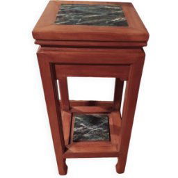 Sellette ancienne Art Déco bois 30x30x67