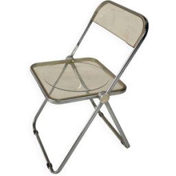 Chaise pliante vintage Plia par Giancarlo Piretti pour Castelli, 1970 transparent 47x46x75