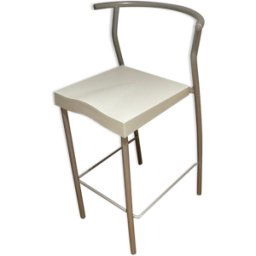 Tabouret de bar Hi-Glob par Philippe Starck pour Kartell Italie blanc 46x47x87