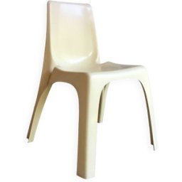 Chaise Kartell modèle 4850 design Castiglioni Gaviraghi Lanza made in Italy 1960 beige 45x50x76
