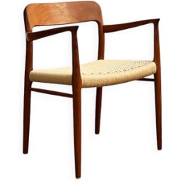 Set de 8 chaises de salle à manger en teck du milieu du siècle par Niels O Møller pour JL Moller Danemark marron 50x50x75