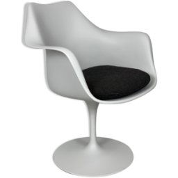 Fauteuil tulip par Eero Saarinen pour Knoll International, années 1970 blanc 0x0x0