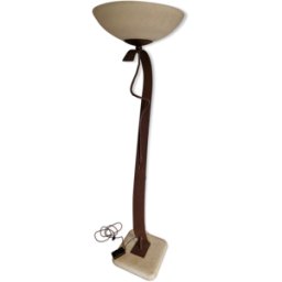 Lampadaire sur pied à variateur marron 49x49x117