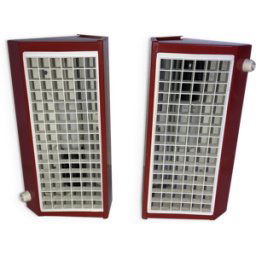 Paire d'appliques métal ikea type v204 rouge rouge 21x10x10