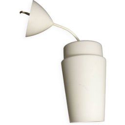 Lampe suspension opaline cylindrique plafonnier Design moderniste 1960 blanc 12x12x21
