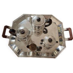 Set thé et café Ercuis Art Déco - 5 pièces argent 0x0x0