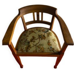 Fauteuil art déco bois 59x43x79