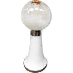 Lampe de table en verre design italien vintage blanc 29x29x72