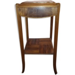 Selette art-deco bois et marbre bois 38x38x71