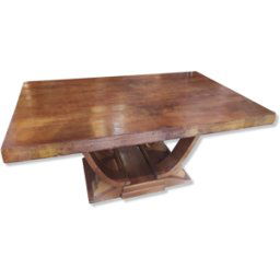 Table art déco bois 160x94x73