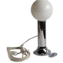 Lampe de table design argent 11x11x20