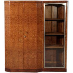 Bibliothèque Art Déco marron 169x44x193