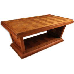 Table de salle a manger art déco aux damiers bois 184x105x73