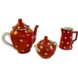 ART Service a thé Sarreguemines et Digoin rouge 22x13x21