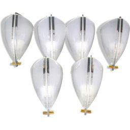 Six appliques Murano VeArt par Guismondi pour Artemide blanc 18x15x23