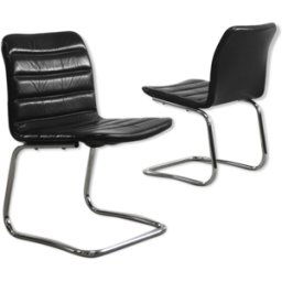 Paire de chaises de Pol International, 1960 noir 55x50x79