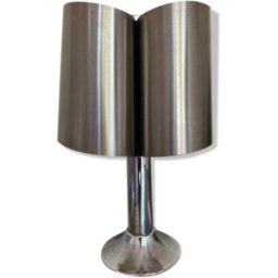 Lampe tout chrome design circa 1970 argent 36x0x47