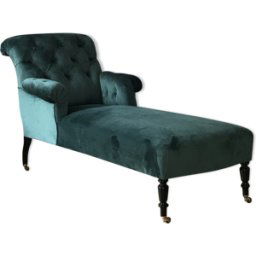 Lit de repos art-déco vert 170x72x90