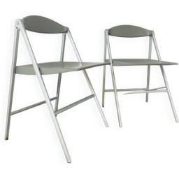 Paire de chaises - Studio Cerri et Associati pour Poltrona Frau gris 45x45x76