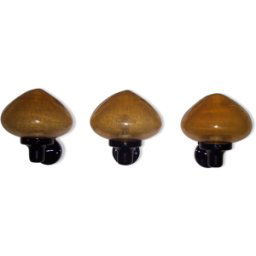 trio d'appliques coniques - années 70 marron 24x27x26