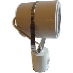Lampe spot de table design années 1970 blanc 12x12x27