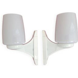 Paire d'applique veilleuse ou salle de bain Grosfillex design space age blanc 9x14x23