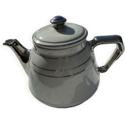 ART Cafetière porcelaine et chrome blanc 18x12x14