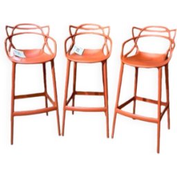 Tabourets hauts Master - Kartell orange 49x52x109