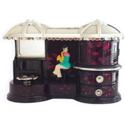 Boîte à musique vintage 'bar club' multicolore 18x9x12
