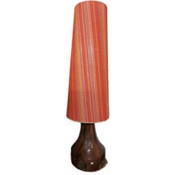 Lampe vintage à poser orange 30x30x140