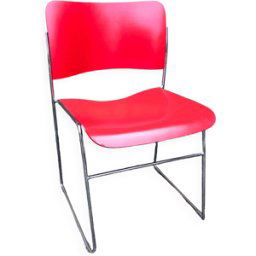 Chaise rouge David Rowland pour Seid International Design rouge 45x45x76