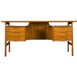 Bureau Modèle 75 en Teck par Gunni Omann pour Omann Jun Furniture Factory, 1960s bois 153x80x73