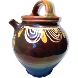 Cruche à eau ancienne boult chevrette marron 20x20x28