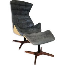 Fauteuil modèles 808 et pouf 808H design Studio Formstelle Munich 2014 vert 78x78x121