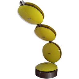Lampe Mahmoud Akram T33 design jaune 24x24x90