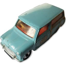 Petite voiture, Dinky toys 199 Austin Seven Countryman bleu 3x7x4