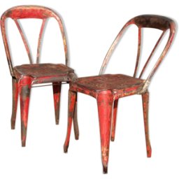 Chaises par Joseph Mathieu pour Multipl's rouge 36x40x82
