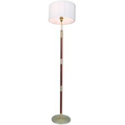 Lampadaire design scandinave teck et laiton bois 26x26x150